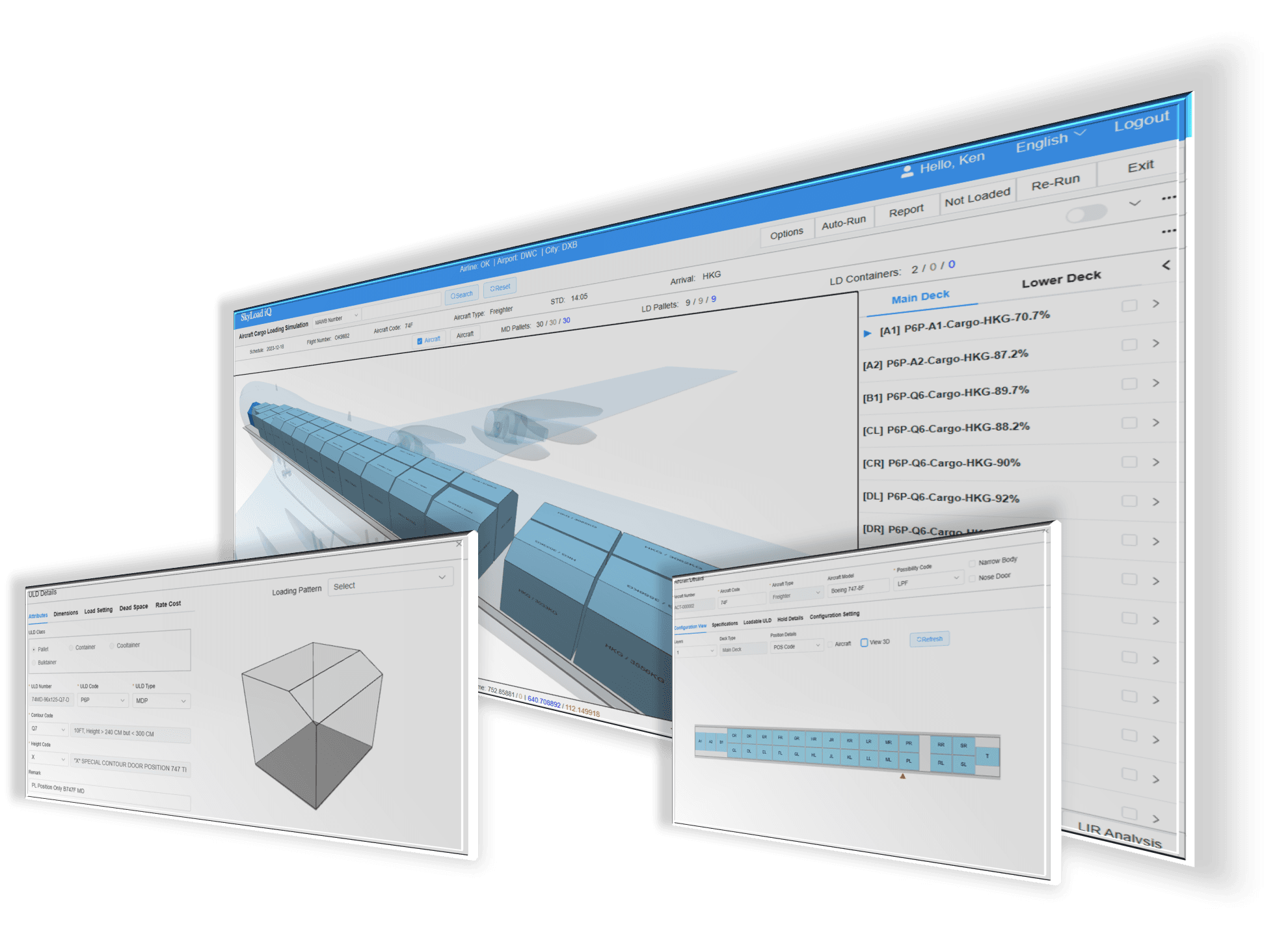 Automatic aircraft cargo loading optimization